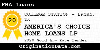 AMERICA'S CHOICE HOME LOANS LP FHA Loans gold
