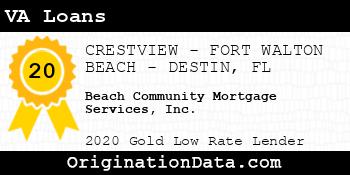 Beach Community Mortgage Services VA Loans gold