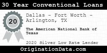 The American National Bank of Texas 30 Year Conventional Loans silver