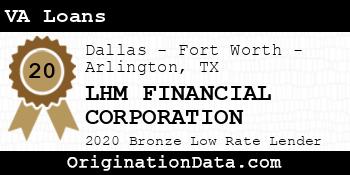 LHM FINANCIAL CORPORATION VA Loans bronze