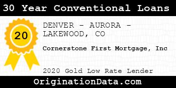 Cornerstone First Mortgage Inc 30 Year Conventional Loans gold
