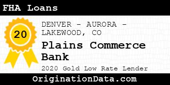 Plains Commerce Bank FHA Loans gold