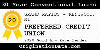 PREFERRED CREDIT UNION 30 Year Conventional Loans gold