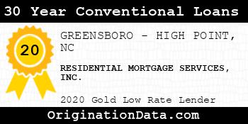 RESIDENTIAL MORTGAGE SERVICES 30 Year Conventional Loans gold