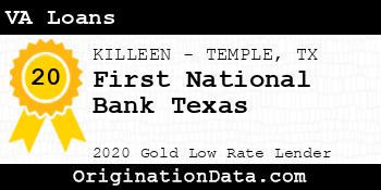 First National Bank Texas VA Loans gold