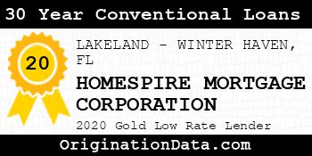 HOMESPIRE MORTGAGE CORPORATION 30 Year Conventional Loans gold