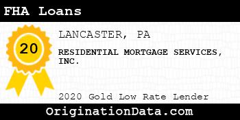 RESIDENTIAL MORTGAGE SERVICES FHA Loans gold