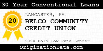 BELCO COMMUNITY CREDIT UNION 30 Year Conventional Loans gold