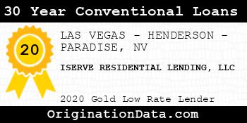 ISERVE RESIDENTIAL LENDING 30 Year Conventional Loans gold