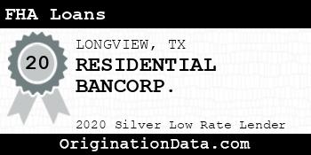 RESIDENTIAL BANCORP FHA Loans silver