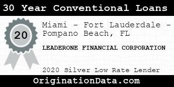 LEADERONE FINANCIAL CORPORATION 30 Year Conventional Loans silver