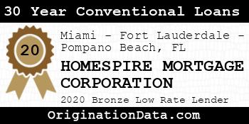 HOMESPIRE MORTGAGE CORPORATION 30 Year Conventional Loans bronze