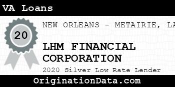 LHM FINANCIAL CORPORATION VA Loans silver
