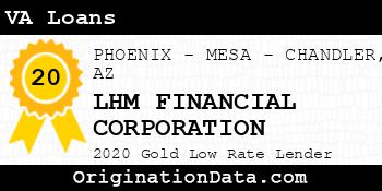 LHM FINANCIAL CORPORATION VA Loans gold