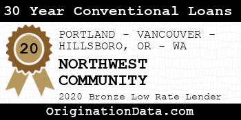 NORTHWEST COMMUNITY 30 Year Conventional Loans bronze