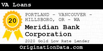Meridian Bank Corporation VA Loans gold