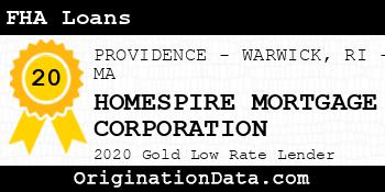 HOMESPIRE MORTGAGE CORPORATION FHA Loans gold