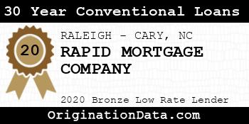 RAPID MORTGAGE COMPANY 30 Year Conventional Loans bronze