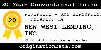 NEW WEST LENDING 30 Year Conventional Loans gold