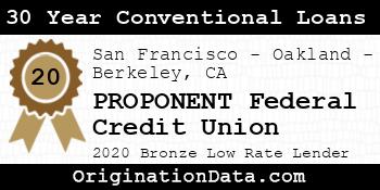 PROPONENT Federal Credit Union 30 Year Conventional Loans bronze
