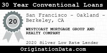 WESTCOAST MORTGAGE GROUP AND REALTY COMPANY 30 Year Conventional Loans silver