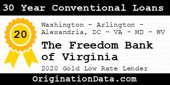 The Freedom Bank of Virginia 30 Year Conventional Loans gold