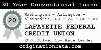 LAFAYETTE FEDERAL CREDIT UNION 30 Year Conventional Loans silver