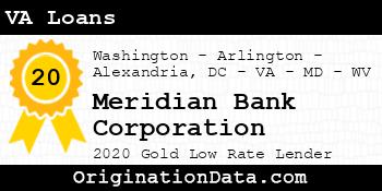 Meridian Bank Corporation VA Loans gold