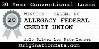 ALLEGACY FEDERAL CREDIT UNION 30 Year Conventional Loans silver