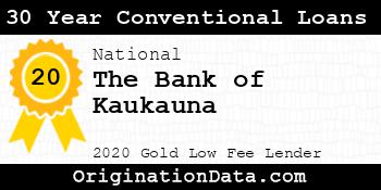 The Bank of Kaukauna 30 Year Conventional Loans gold