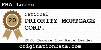 PRIORITY MORTGAGE CORP. FHA Loans bronze
