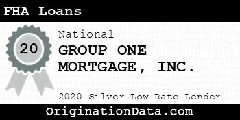 GROUP ONE MORTGAGE FHA Loans silver