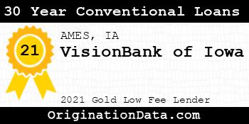VisionBank of Iowa 30 Year Conventional Loans gold