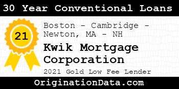 Kwik Mortgage Corporation 30 Year Conventional Loans gold