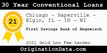 First Savings Bank of Hegewisch 30 Year Conventional Loans gold