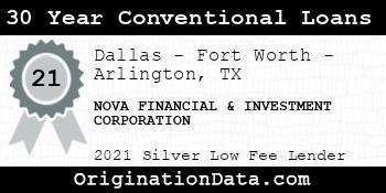 NOVA FINANCIAL & INVESTMENT CORPORATION 30 Year Conventional Loans silver