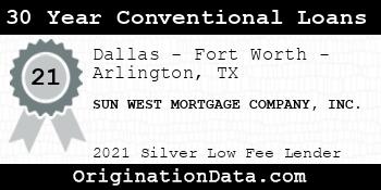 SUN WEST MORTGAGE COMPANY  30 Year Conventional Loans silver