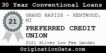 PREFERRED CREDIT UNION 30 Year Conventional Loans silver