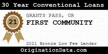FIRST COMMUNITY 30 Year Conventional Loans bronze