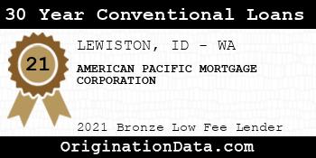 AMERICAN PACIFIC MORTGAGE CORPORATION 30 Year Conventional Loans bronze