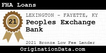 Peoples Exchange Bank FHA Loans bronze