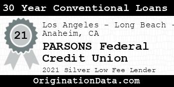 PARSONS Federal Credit Union 30 Year Conventional Loans silver