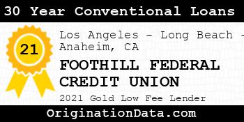 FOOTHILL FEDERAL CREDIT UNION 30 Year Conventional Loans gold