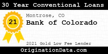 Bank of Colorado 30 Year Conventional Loans gold