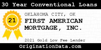 FIRST AMERICAN MORTGAGE  30 Year Conventional Loans gold