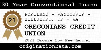 OREGONIANS CREDIT UNION 30 Year Conventional Loans bronze
