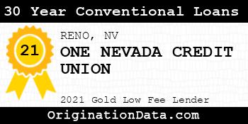 ONE NEVADA CREDIT UNION 30 Year Conventional Loans gold