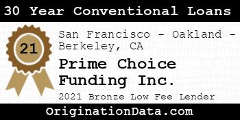 Prime Choice Funding 30 Year Conventional Loans bronze