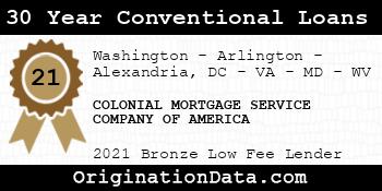 COLONIAL MORTGAGE SERVICE COMPANY OF AMERICA 30 Year Conventional Loans bronze