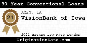 VisionBank of Iowa 30 Year Conventional Loans bronze